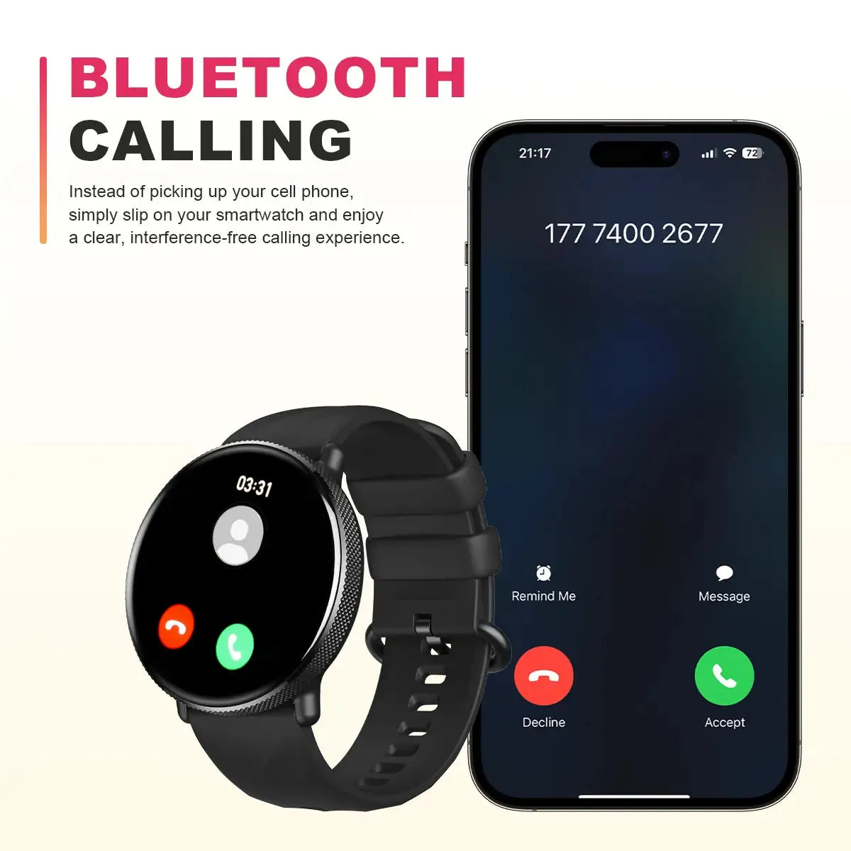 Tousains smartwatch P2 with bluetooth call