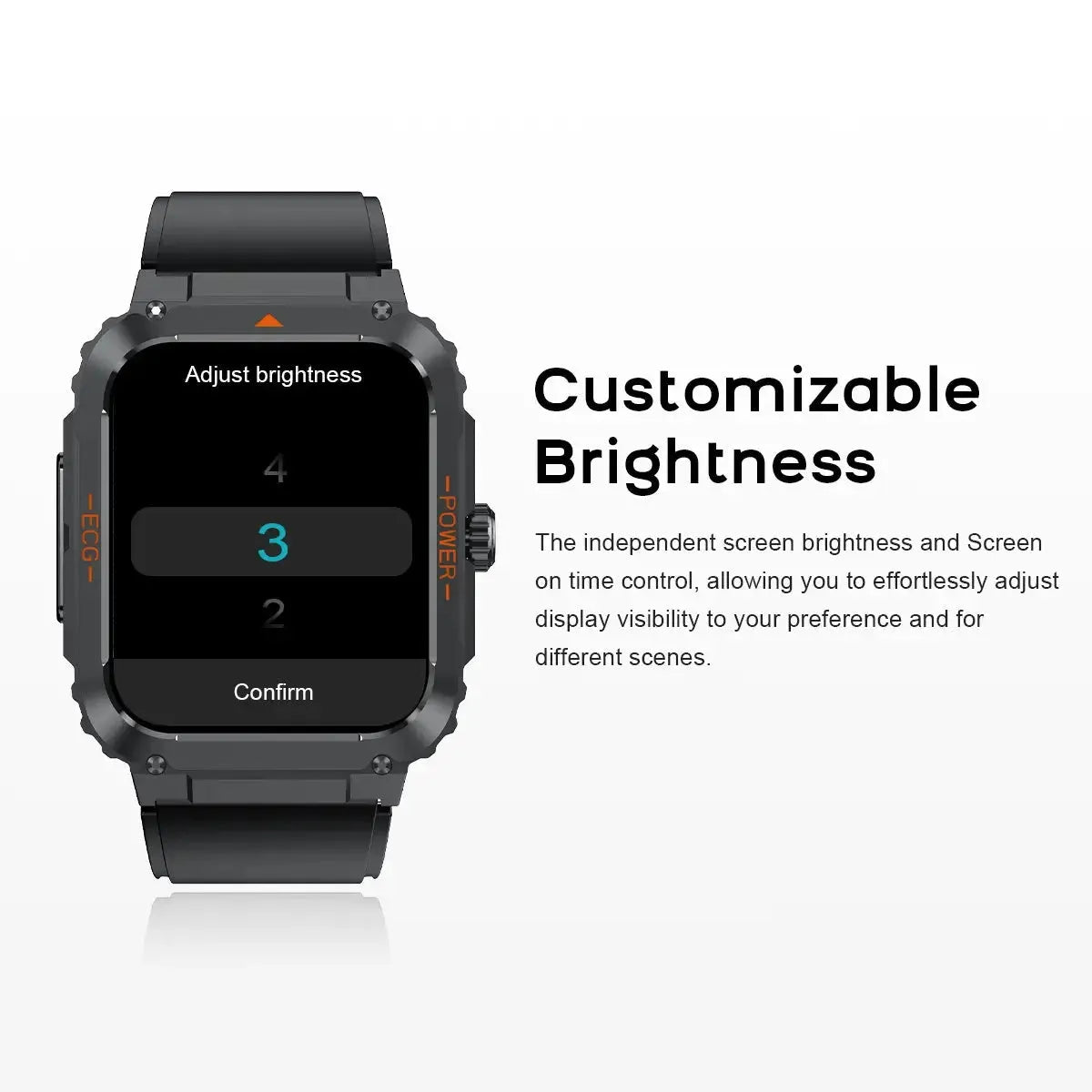Tousains smartwatch S1 with customizable brightness