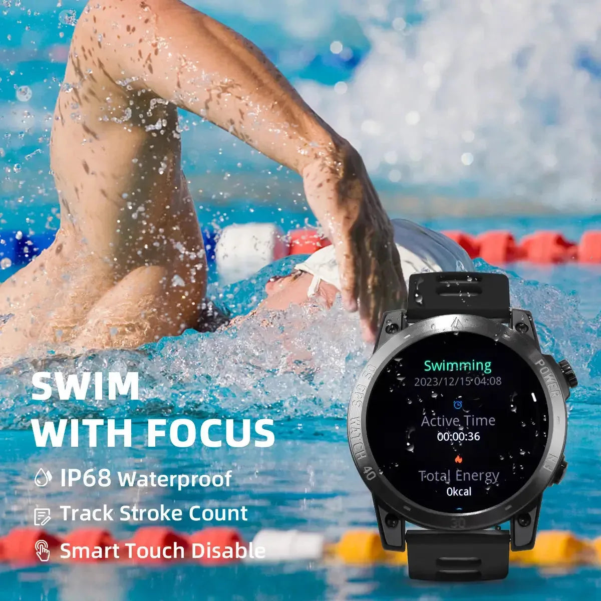 Tousains smartwatch S2 with ip68 waterproof