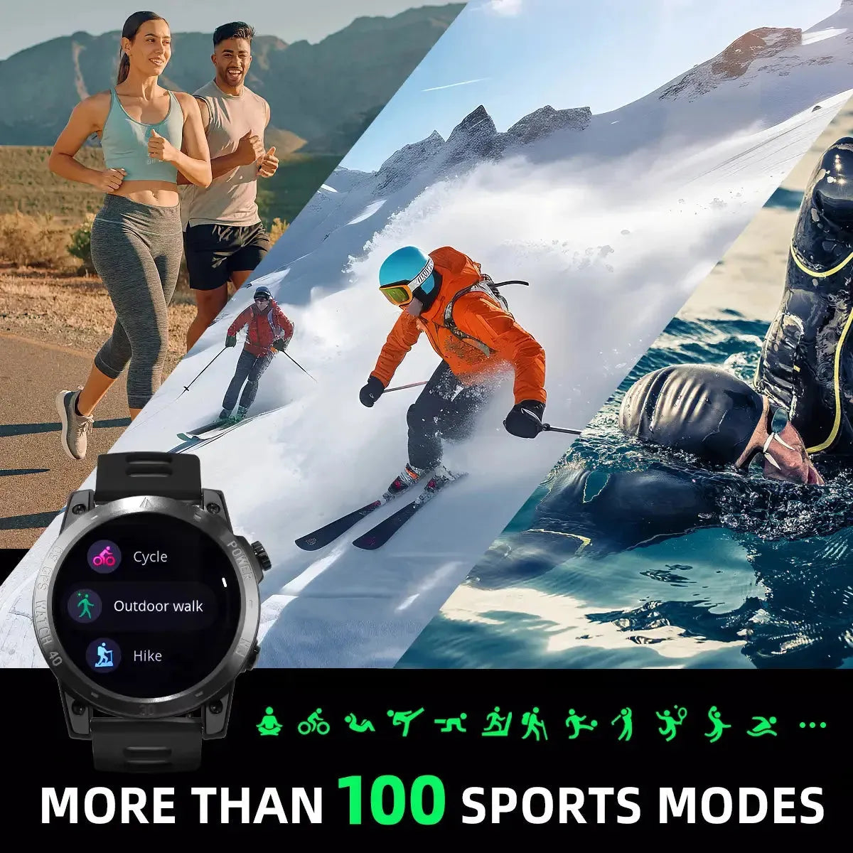 Tousains smartwatch S2 with 100+ sports modes